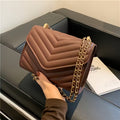 Women's V-Quilted Crossbody Bag