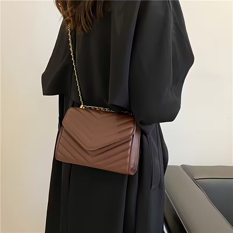 Women's V-Quilted Crossbody Bag